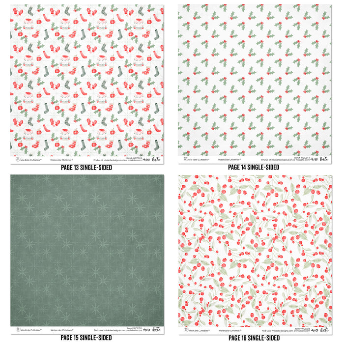 Watercolor Christmas - Paper Pack