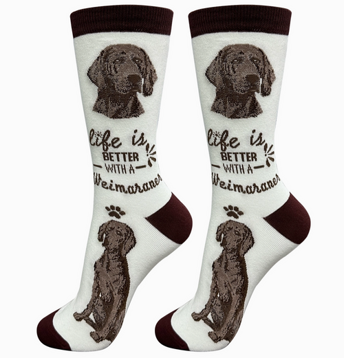 Weimeraner Life is Better Socks - Premium Socks from Sock Daddy - Just $10.95! Shop now at Pat's Monograms
