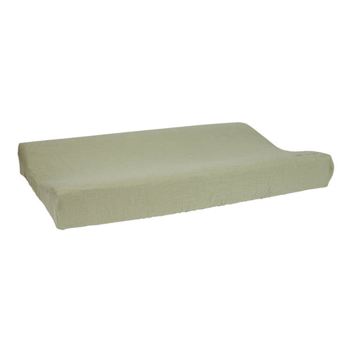 Wickelauflagenbezug Musselin - Pure Olive | Little Dutch