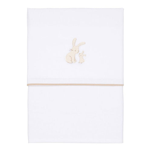 Wiegenlaken Baby Bunny bestickt | Little Dutch