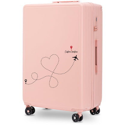 Wings ABS+ 20" Customized soft pink TRAVEL cabin suitcase