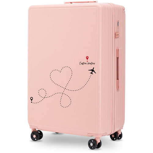 Wings ABS+ 20" Customized soft pink TRAVEL cabin suitcase