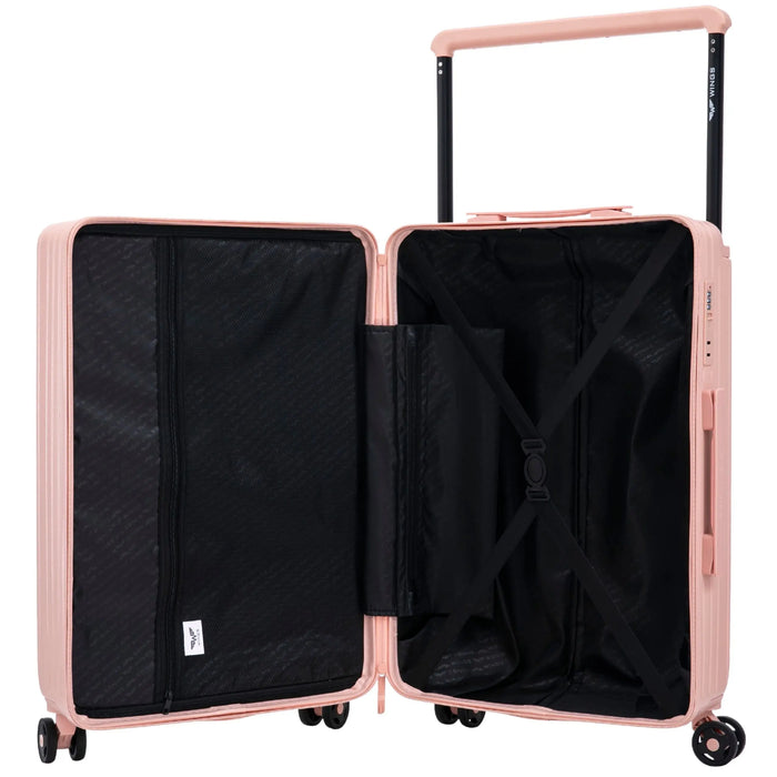 Walizka kabinowa Wings ABS+ 20" Customized  SOFT PINK JAMNIK customized