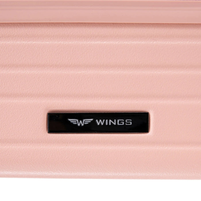 Walizka kabinowa Wings ABS+ 20" Customized  SOFT PINK JAMNIK customized