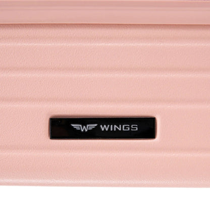 Walizka kabinowa Wings ABS+ 20" Customized  SOFT PINK JAMNIK customized