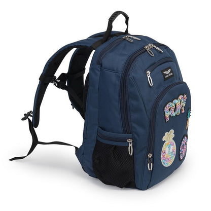 WINGS children’s 19L school backpack with pencil case and POPY patches