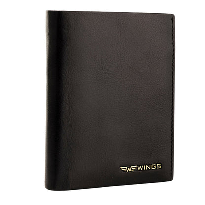 WINGS Men's Bovine Leather Wallet Black