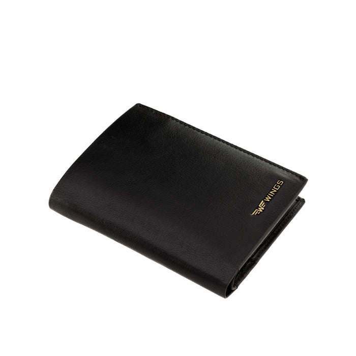 WINGS Men's Bovine Leather Wallet Black