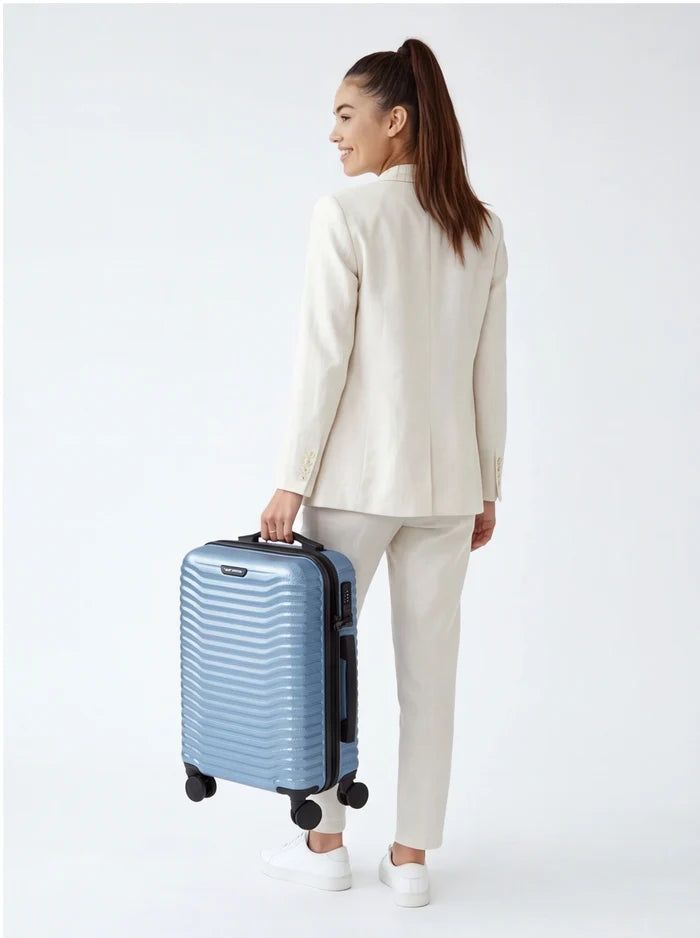 WINGS  PC SEA EAGLE 2.0 20" SILVER BLUE Cabin Suitcase