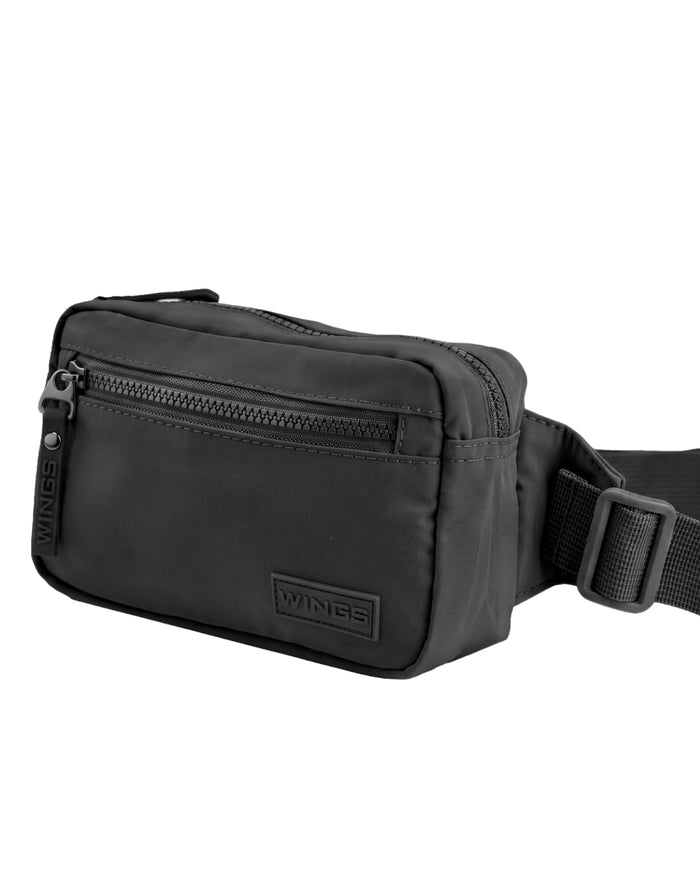 WINGS SOLENNE lightweight urban waist bag, BLACK