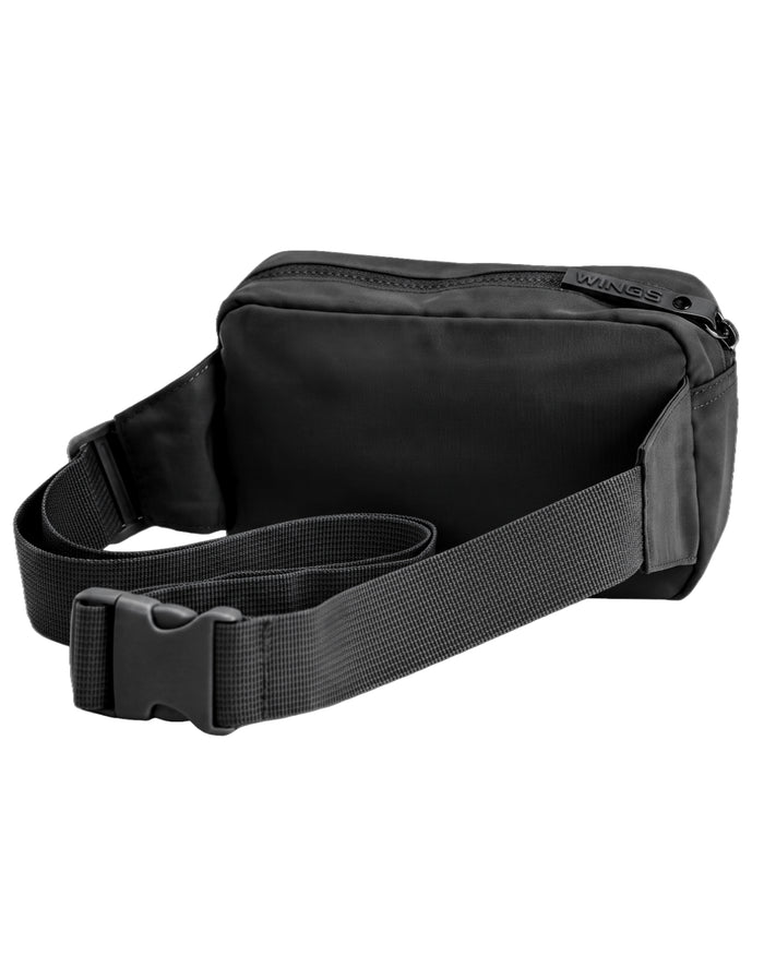 WINGS SOLENNE lightweight urban waist bag, BLACK