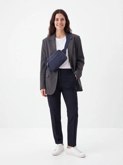 WINGS SOLENNE lightweight urban waist bag, NAVY BLUE