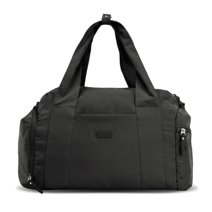 WINGS SOLENNE sports bag with shoe pocket and suitcase strap BLACK