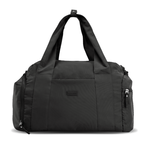 WINGS SOLENNE sports bag with shoe pocket and suitcase strap BLACK