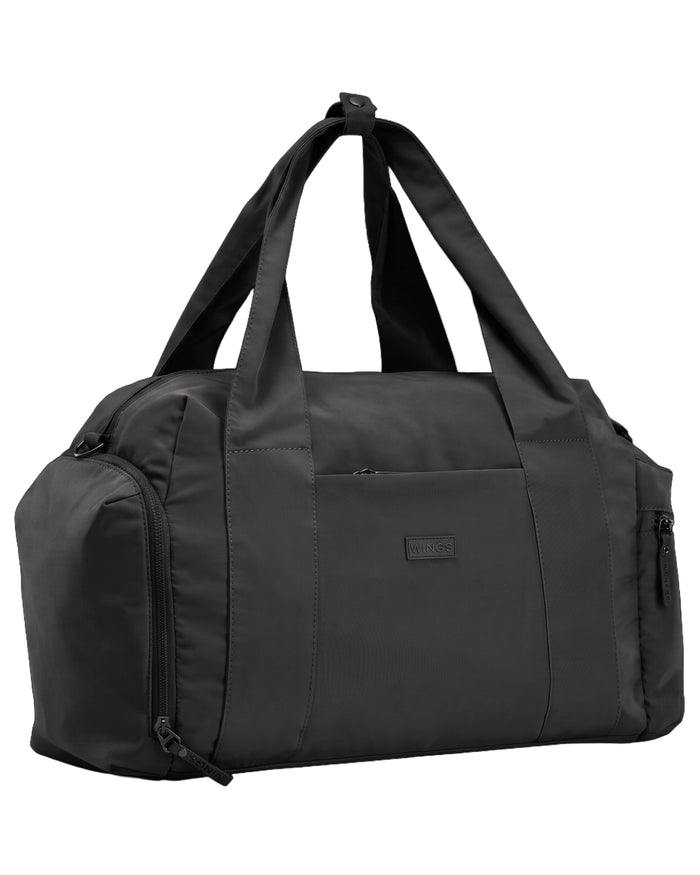 WINGS SOLENNE sports bag with shoe pocket and suitcase strap BLACK