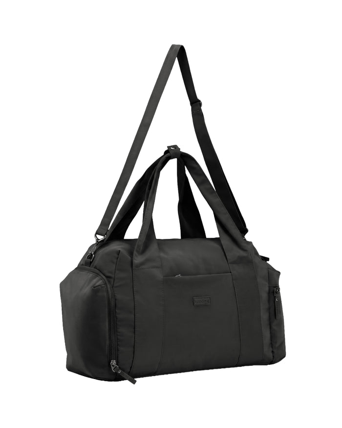 WINGS SOLENNE sports bag with shoe pocket and suitcase strap BLACK