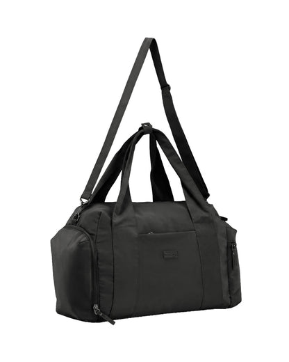 WINGS SOLENNE sports bag with shoe pocket and suitcase strap BLACK