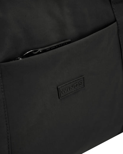 WINGS SOLENNE sports bag with shoe pocket and suitcase strap BLACK