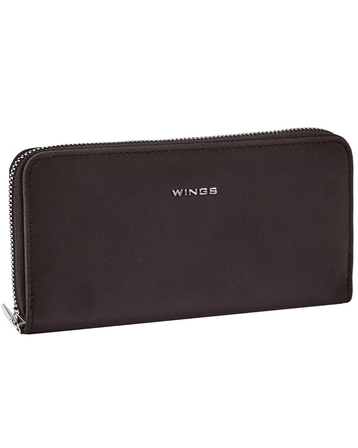 WINGS WILLOW large elegant women's wallet BLACK