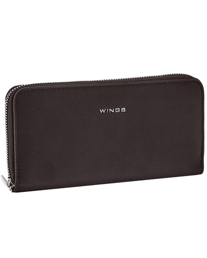 WINGS WILLOW large elegant women's wallet BLACK