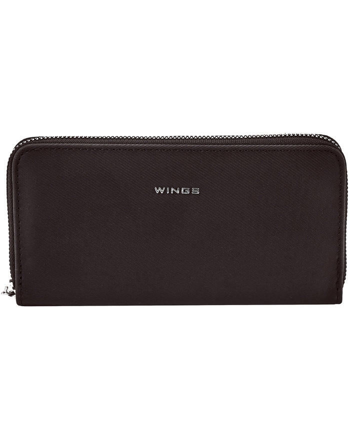 WINGS WILLOW large elegant women's wallet BLACK