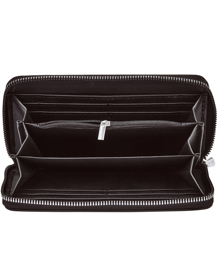WINGS WILLOW large elegant women's wallet BLACK