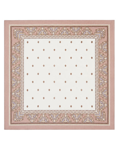 WINGS women's scarf beige 90x90 cm elegant oriental pattern