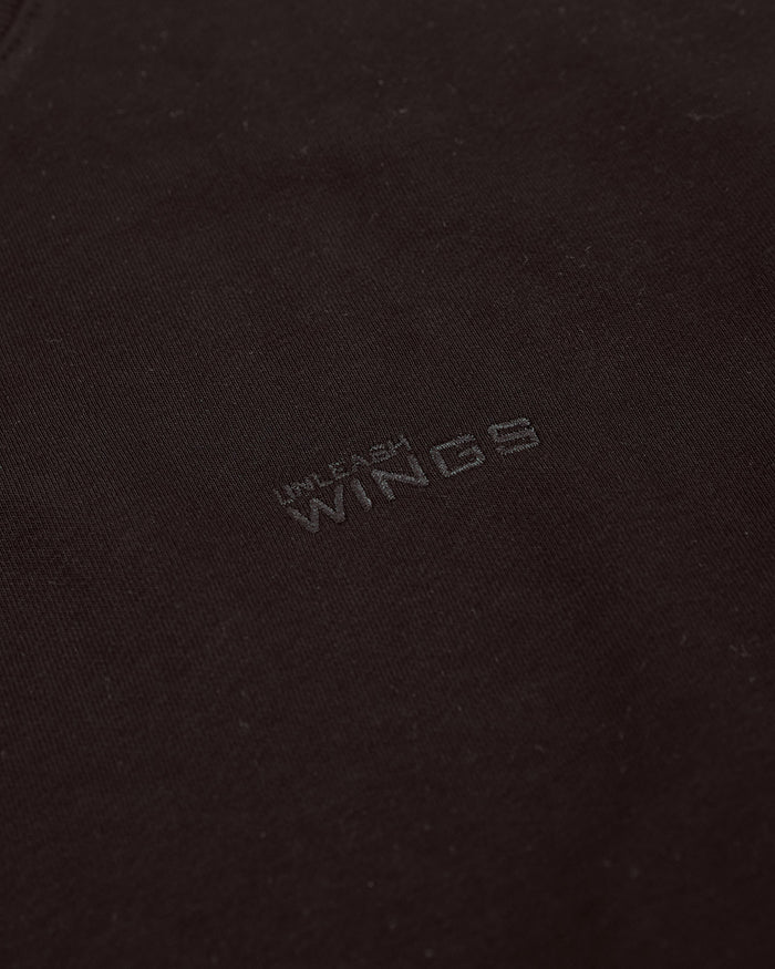 Women's oversized CREWNECK sweatshirt UNLEASH WINGS BLACK