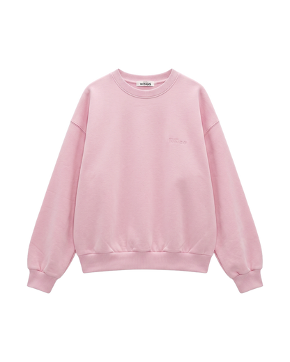 Women's oversized CREWNECK sweatshirt UNLEASH WINGS PINK