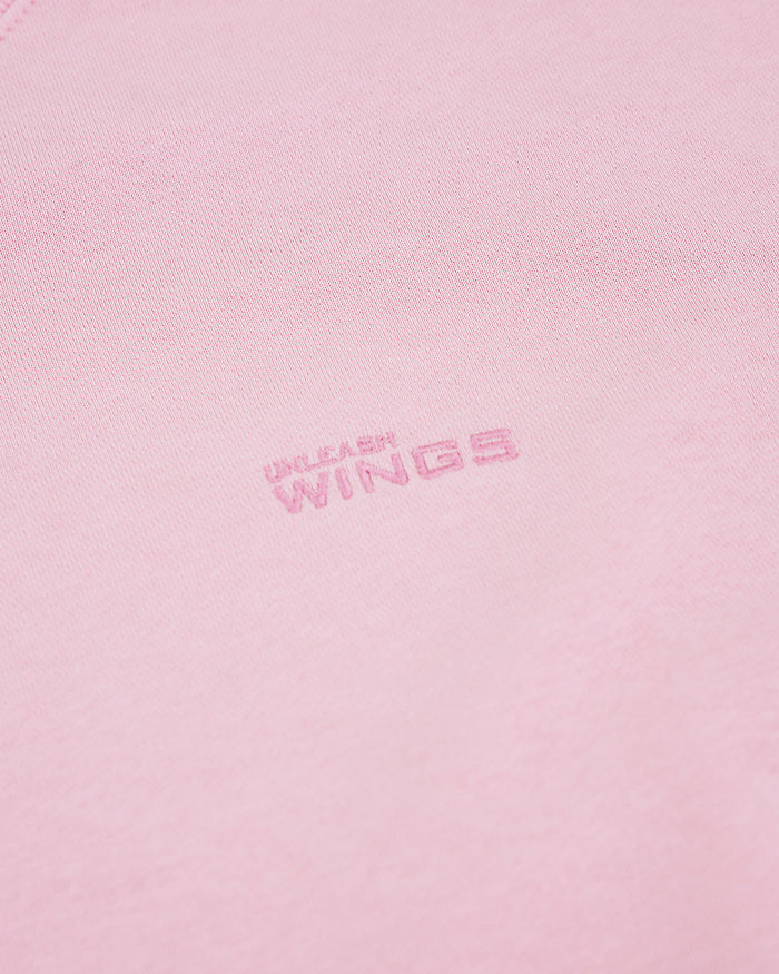 Women's oversized CREWNECK sweatshirt UNLEASH WINGS PINK