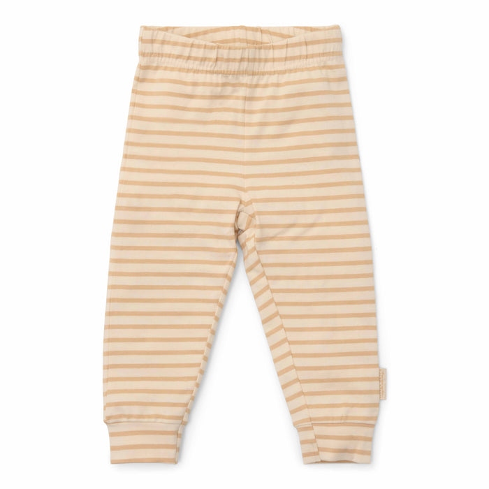 Baby-Schlafanzug Baby Goose von Little Dutch in neutralen Sandtönen – zweiteiliges Set aus Bio-Baumwolle